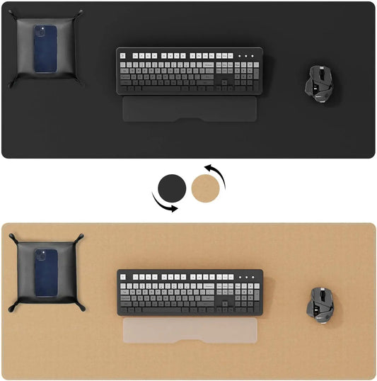 Desk Pad Premium: Base de Couro Ecológico Dupla Face para Setup Pro