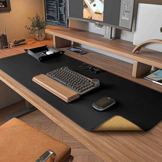 Desk Pad Premium: Base de Couro Ecológico Dupla Face para Setup Pro